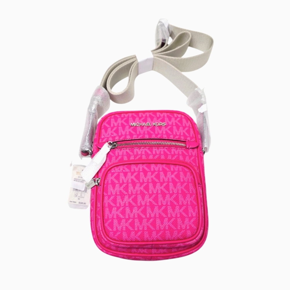 Michael Kors Jet Set Medium Signature Logo Crossbody Bag - Picture 7 of 12